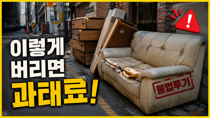 송파구 대형폐기물 신고, 이거 모르면 과태료 최대 100만원 (소파·침대·냉장고 버리는 법)