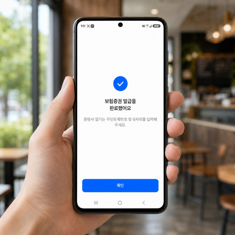 삼성화재 보험증권 발급 다운로드 보는방법