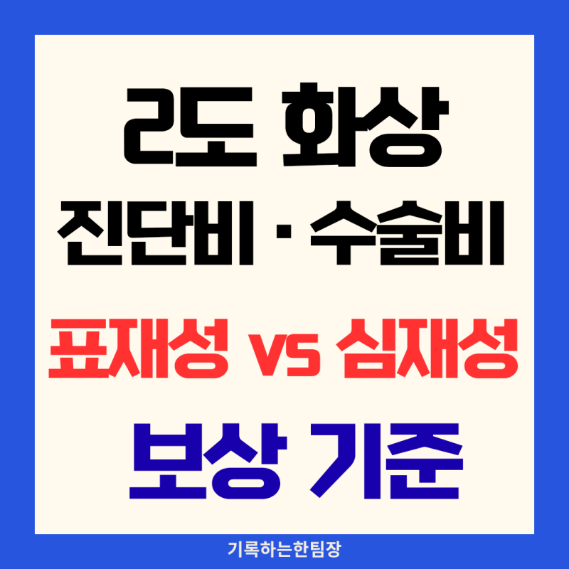 2도 화상 보험금 청구, 표재성 심재성 차이와 약관 기준 총정리 (진단비 및 수술비)