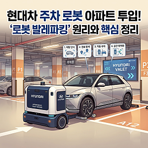 현대차 주차 로봇 아파트 투입! '로봇 발레파킹' 원리와 핵심 정리