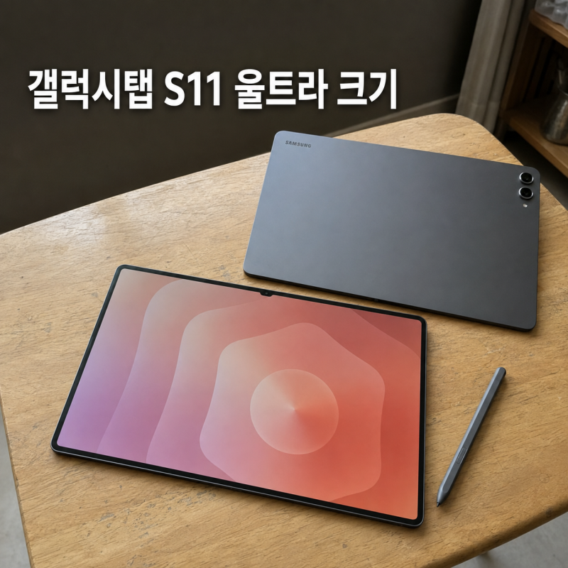 갤럭시탭 s11 울트라 크기 A4용지랑 비교해보니