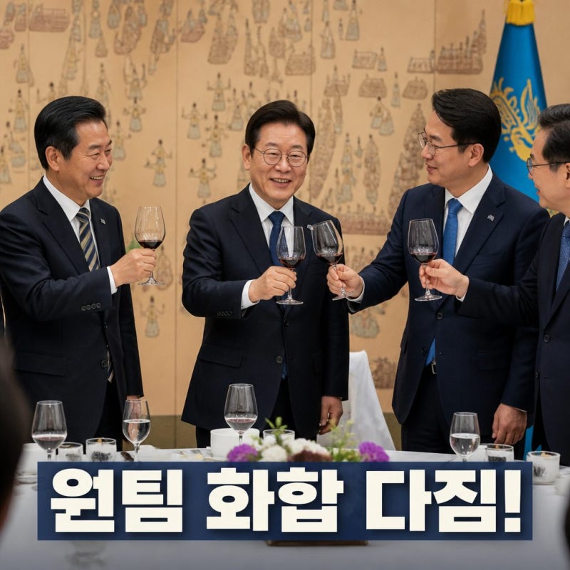 정청래 이 대통령 만찬서 원팀 공감대 강조