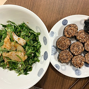 광깻무 광어깻잎무침 소금김밥 레시피