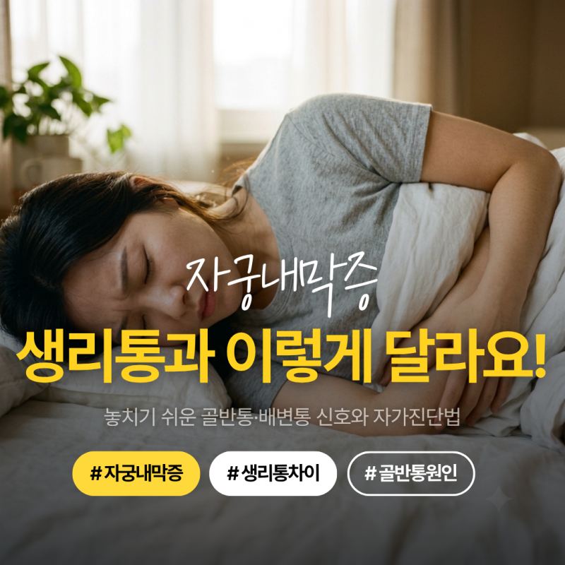 자궁내막증 증상, 일반 생리통과 차이점은? 놓치기 쉬운 골반통 신호 4가지와 자가진단법
