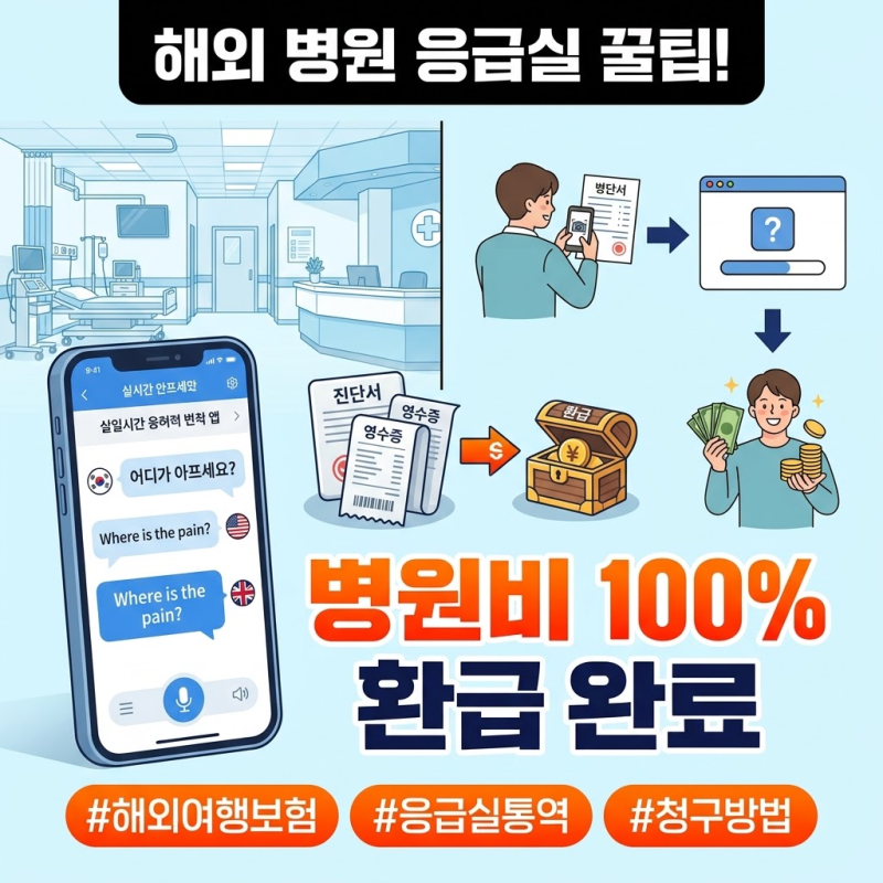 해외 현지 병원 응급실 완벽 대처법! 언어 소통부터 여행자보험 병원비 전액 환급받는 법