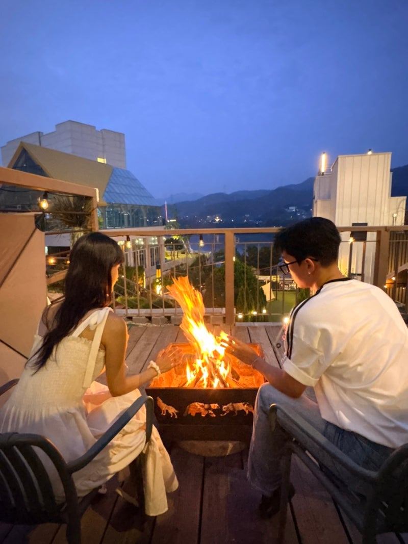 [남양주 데이트] 남양주 불멍카페 모닥 | 북한강 데이트하기 좋은 분위기 카페