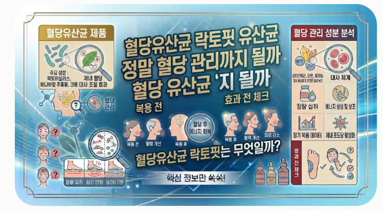 혈당유산균 락토핏 유산균 정말 혈당 관리까지 될까