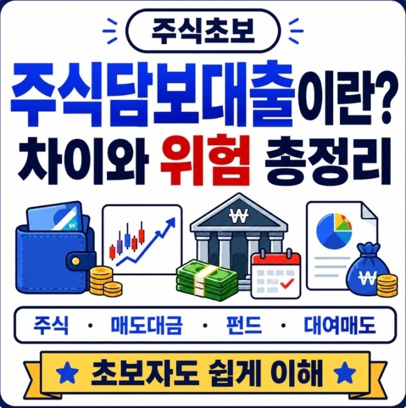 주식담보대출이란? 주식·매도대금·펀드·대여매도 담보대출 차이와 위험 총정리