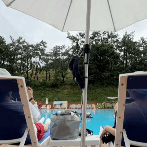 고창 상하농원 파머스빌리지 수영장ㅣ비올때 수영장에서 수영하면 얼마나 좋게요? 비오는날....