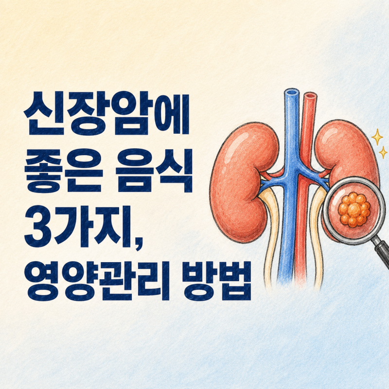 신장암에 좋은 음식 3가지, 영양관리 방법