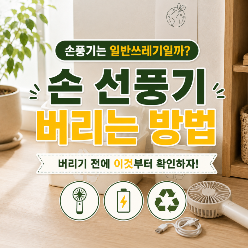 손선풍기 버리는 방법, 손풍기 일반쓰레기로 버려도 될까?