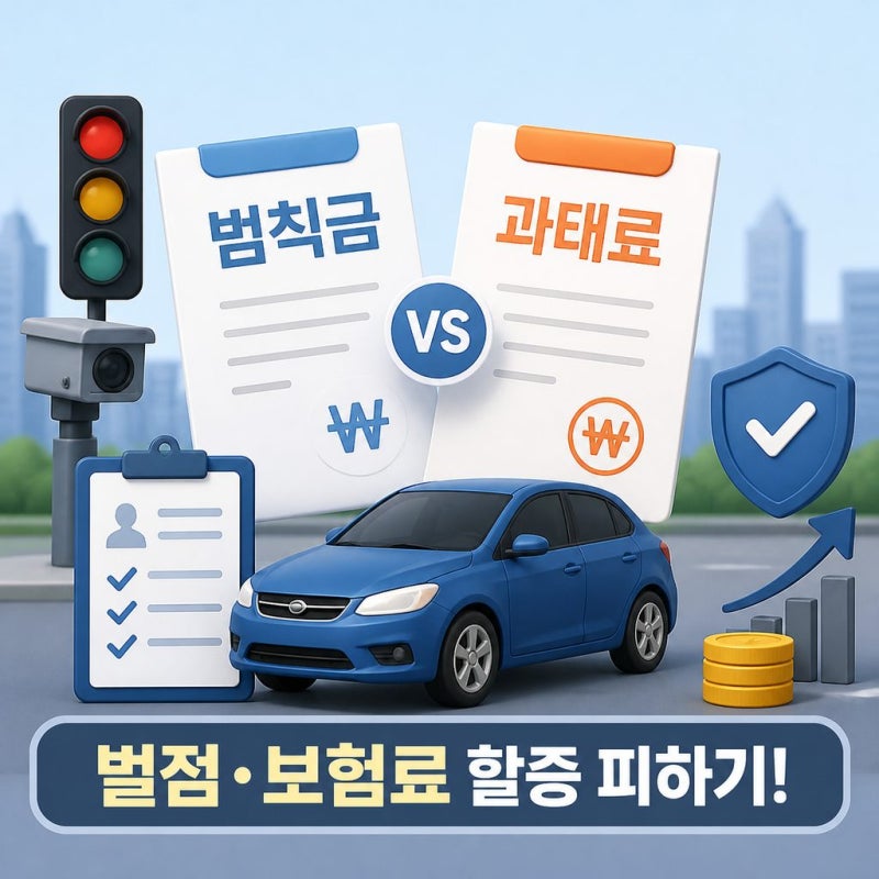 【보험·정보】자동차범칙금과 과태료 차이 총정리! 아무 생각없이 납부했다가 벌점 생기고 ....