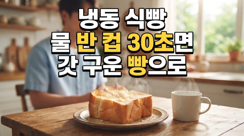 냉동 식빵 전자레인지 데우기, 촉촉하게 살리는 30초 팁