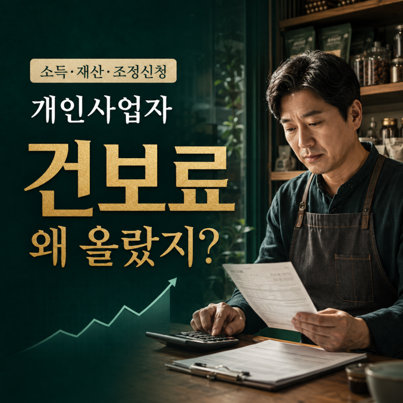 개인사업자 건강보험료 계산 기준｜소득·재산·조정신청