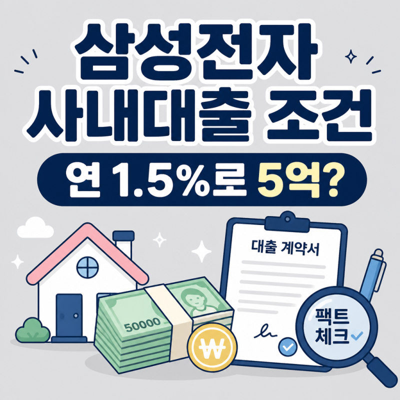 "연 1.5%로 5억?" 삼성전자 사내대출 조건 팩트체크