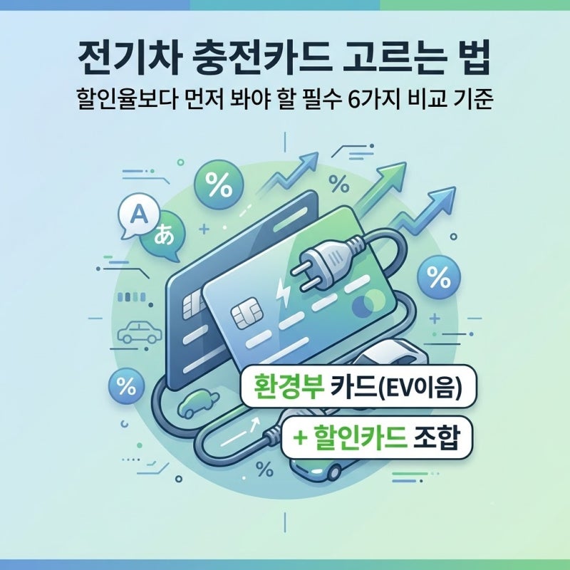 전기차 충전카드 고르는 법, 할인율보다 먼저 봐야 할 6가지
