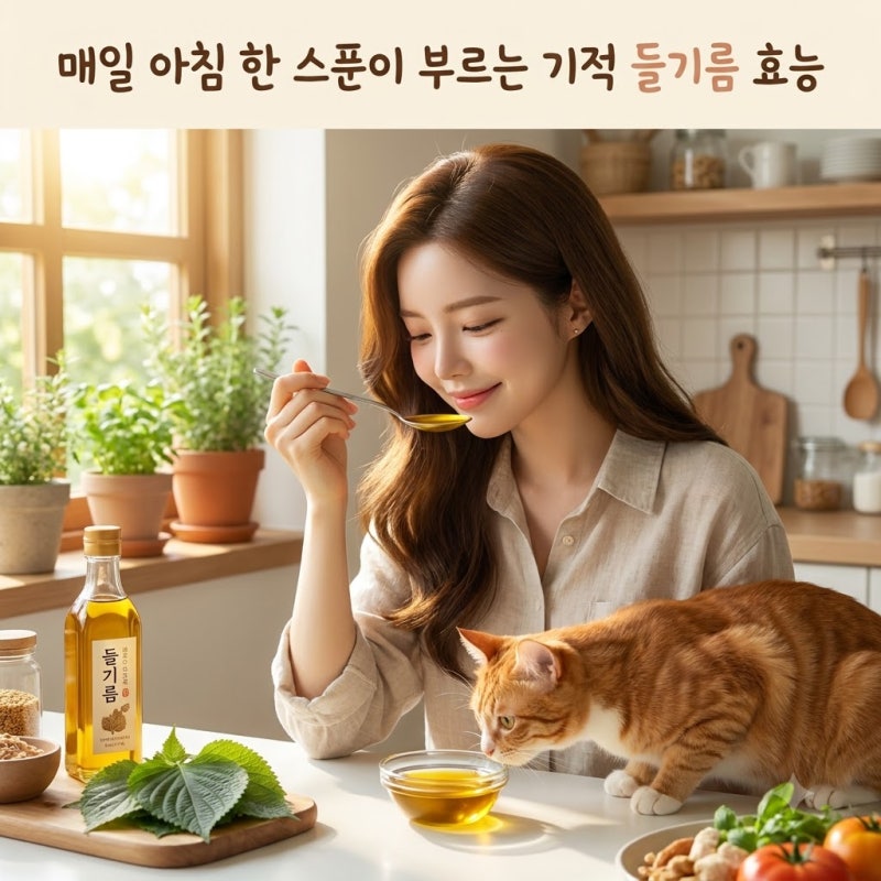 매일 아침 한 스푼이 부르는 기적 들기름 효능