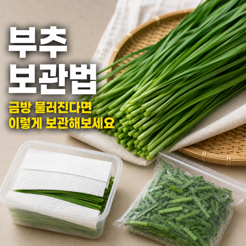 부추 오래 보관하는 5가지, 이 방법은 쉽게 물러지지 않아요