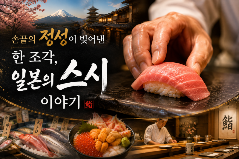 손끝의 정성이 빚어낸 한 조각, 일본의 스시 이야기