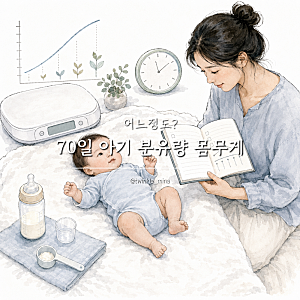 생후 70일 아기 분유량 기준 몸무게 체중 어느정도?