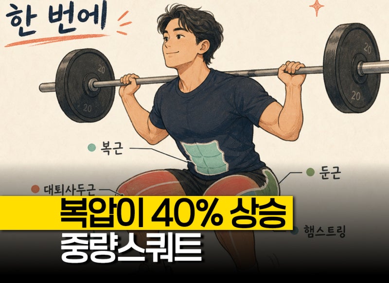 "복압이 40% 올라간다" 중량스쿼트 바벨스쿼트 중량벨트 착용법