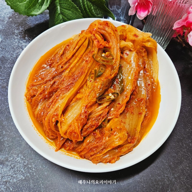 차예련 들기름 김치찜 레시피 고기 없이 만들기 냉파요리