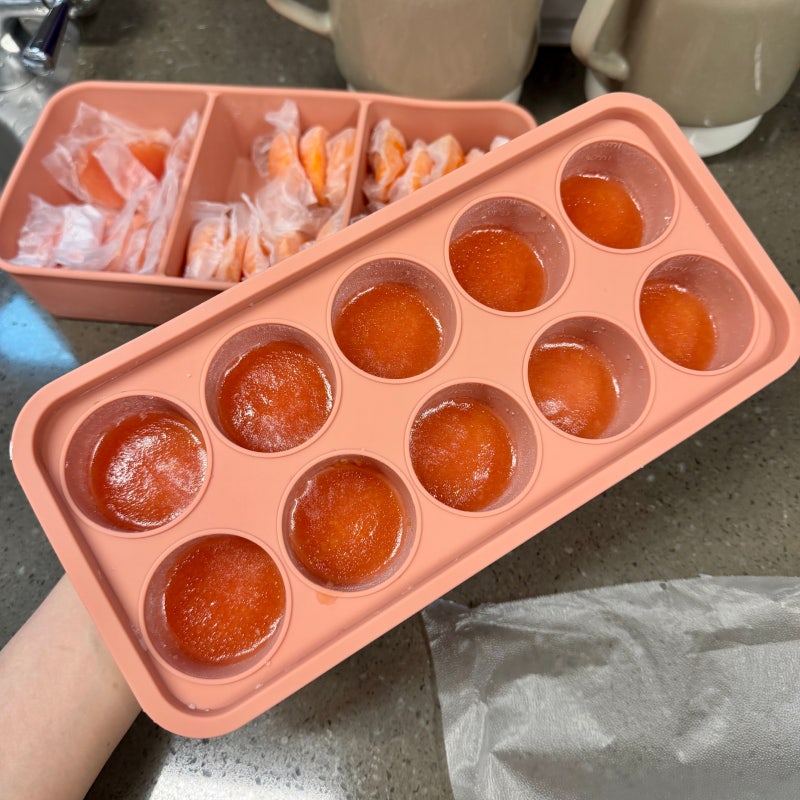 [자이티] 실리콘 이유식 큐브틀, 큐브 보관 용기 실리콘 이유락 사용 후기 (내돈내산 이유식 ....