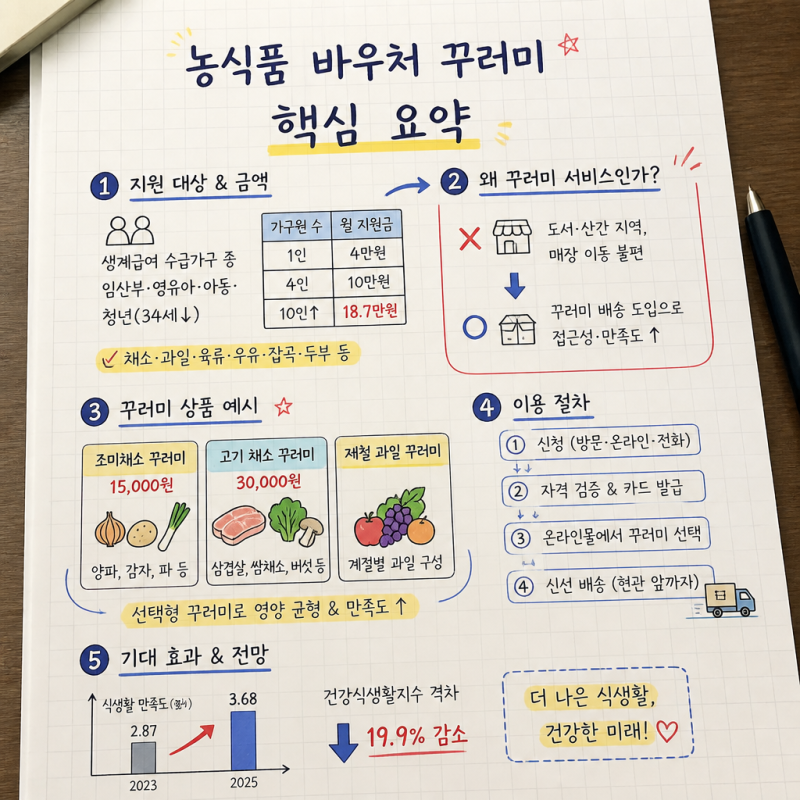 2026 농식품 바우처 꾸러미 전국 확대 혜택과 이용 꿀팁 총정리