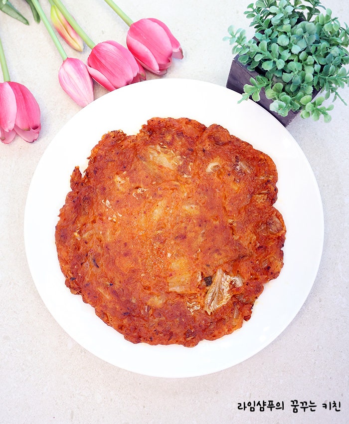 참치 김치전 레시피 참치 김치부침개 바삭하게 만드는법 반죽