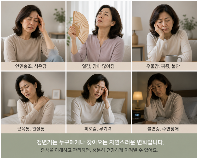미리알아두면 좋을 갱년기초기증상 여성 여자 갱년기증상 대처법