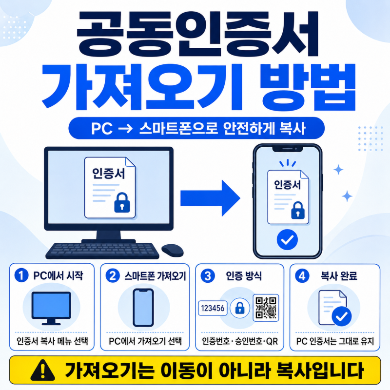 공동인증서 가져오기 방법 (2026 최신) | PC에서 스마트폰으로 쉽게 옮기는 방법