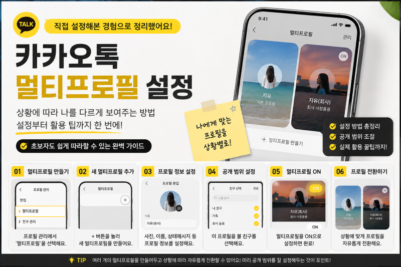 카카오톡 멀티프로필 설정, 직접 해보니 생각보다 간단합니다