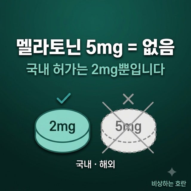 멜라토닌 5mg, 국내에서 살 수 없는 이유