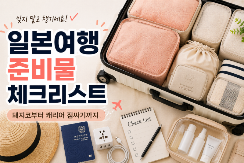 일본여행 준비물 체크리스트 해외여행 필수품부터 캐리어 짐싸기까지