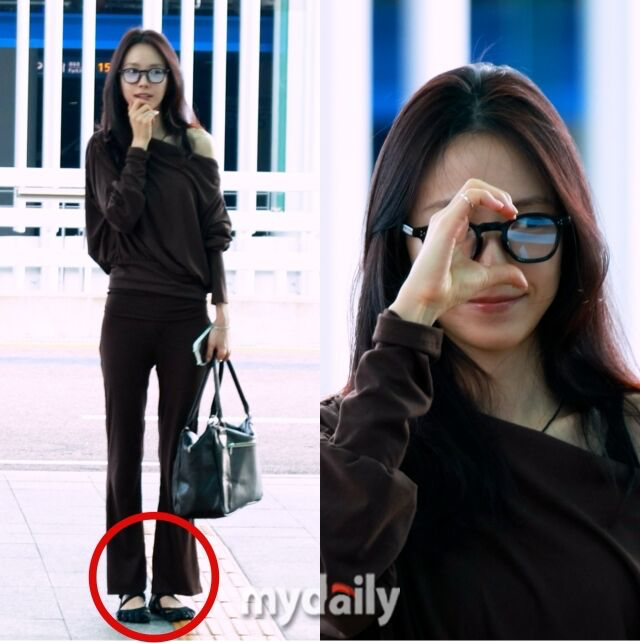 저 신발 뭐지? 손나은 괌 공항룩, 발가락 슈즈까지 봤더니