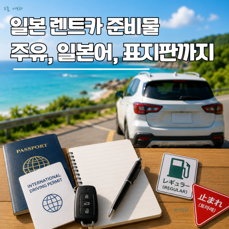일본 렌트카 준비물｜처음 운전할 때 주유·표지판·일본어까지