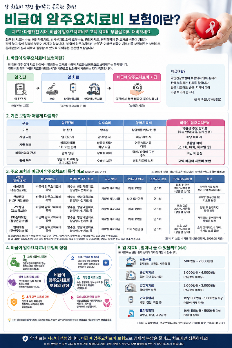 비급여 암주요치료비 보험이란?