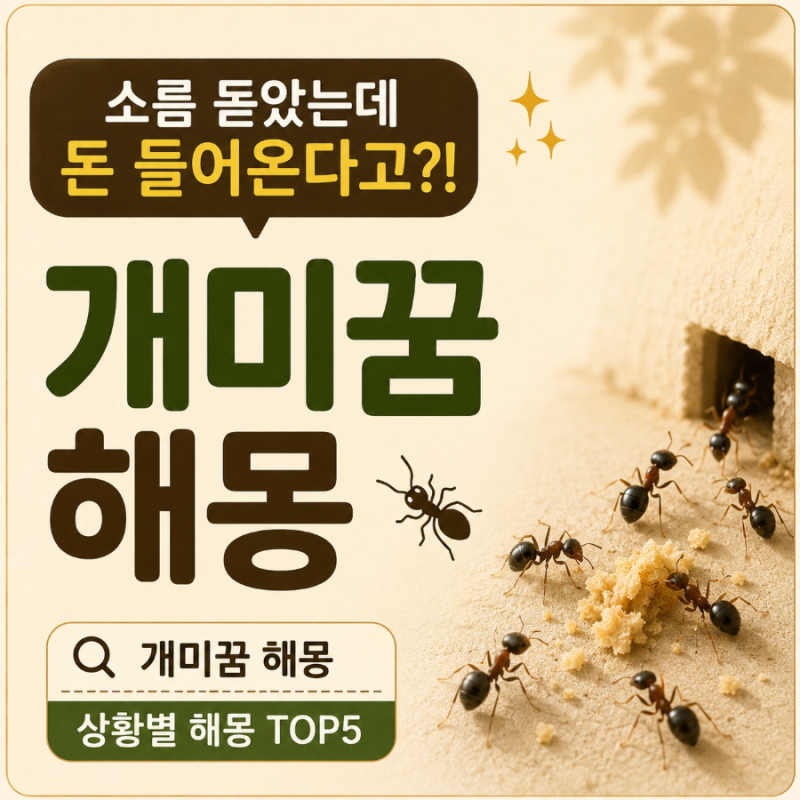 집에 개미떼가 바글바글했다면? 궁금한 개미꿈해몽 TOP5
