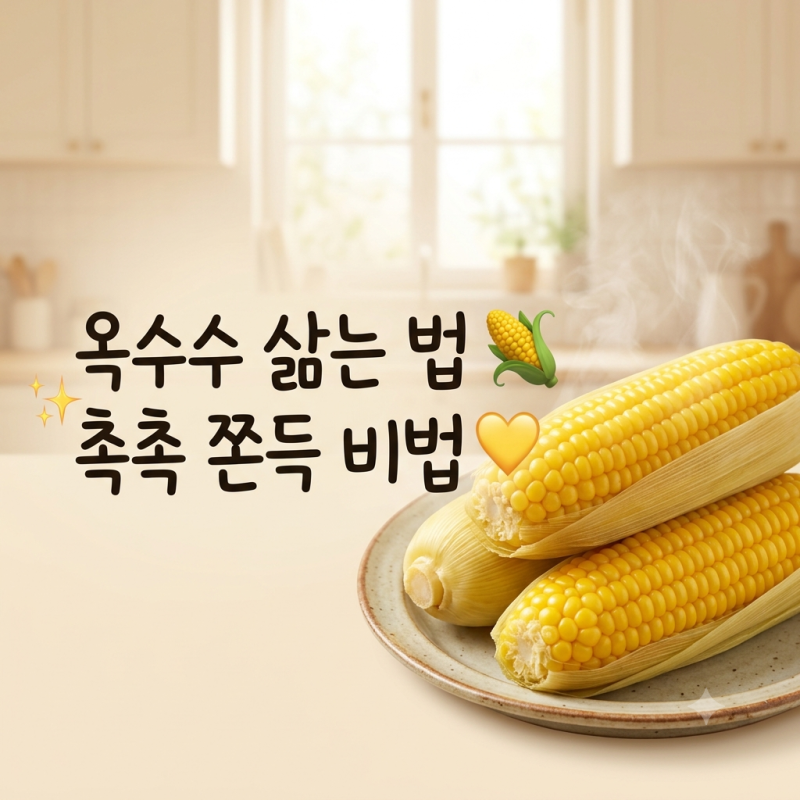옥수수 삶는 법, 맛있고 촉촉하게 삶는 시간과 방법 정리