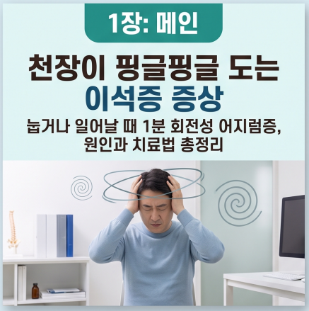 아침에 고개 돌릴 때 천장이 핑글핑글? 이석증 증상과 원인, 이석치환술 자가치료 가이드
