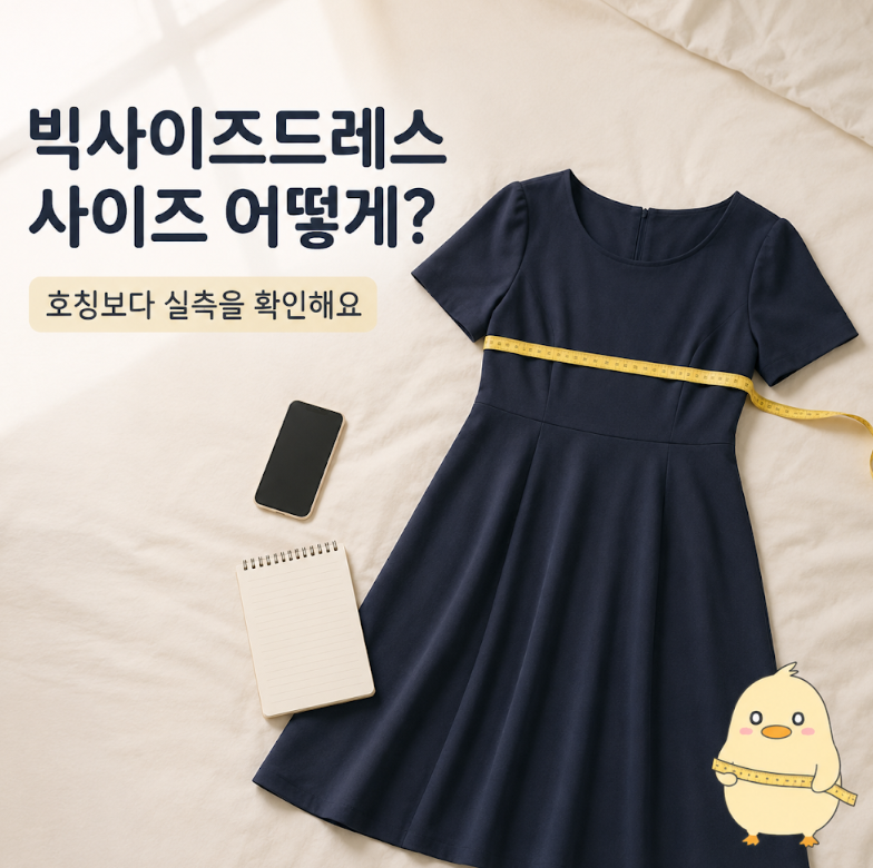 빅사이즈드레스, 온라인에서 실패 없이 고르는 실측 확인법