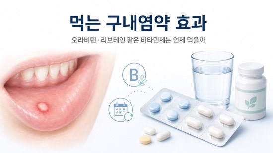먹는 구내염약 효과 | 오라비텐·리보테인 같은 비타민제는 언제 먹을까