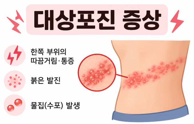 대상포진 증상 - 초기증상 7가지와 통증·치료·영양제까지