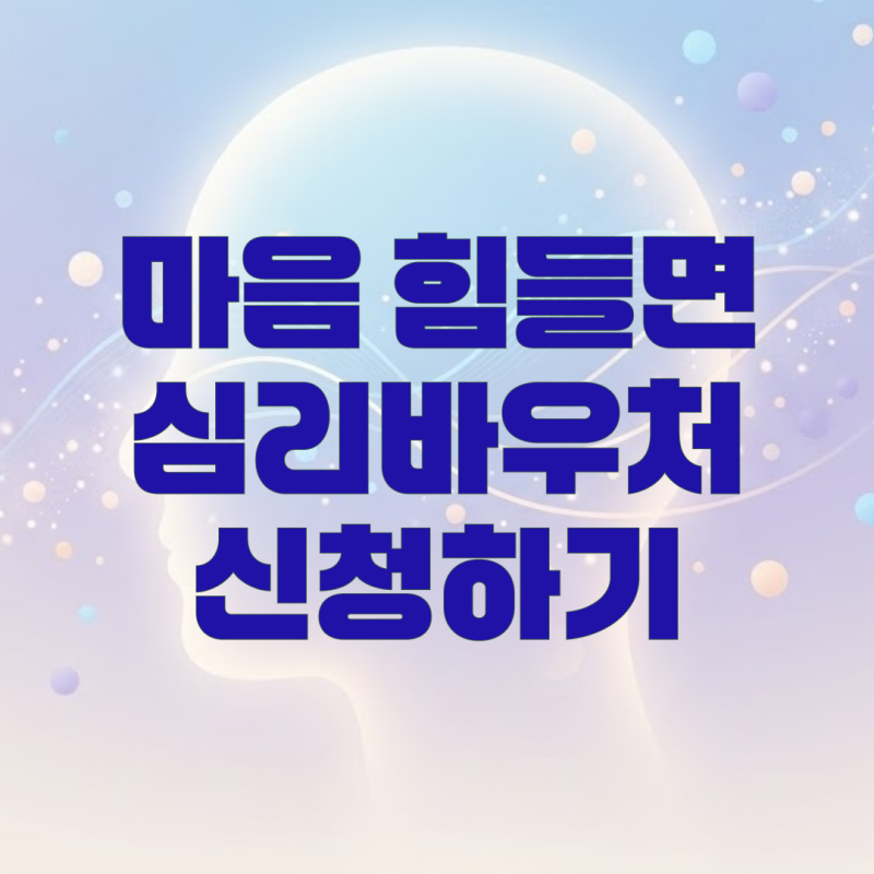 정신건강 심리바우처 신청 대상 사용방법 금액 제공기관 정리