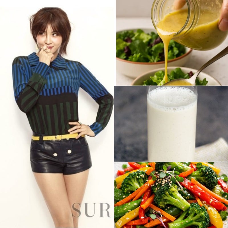 레전드 동안 늘씬 탄탄 몸매 배우 하지원 다이어트 건강 레시피~아침 식사 대용 레몬 드레싱 ....