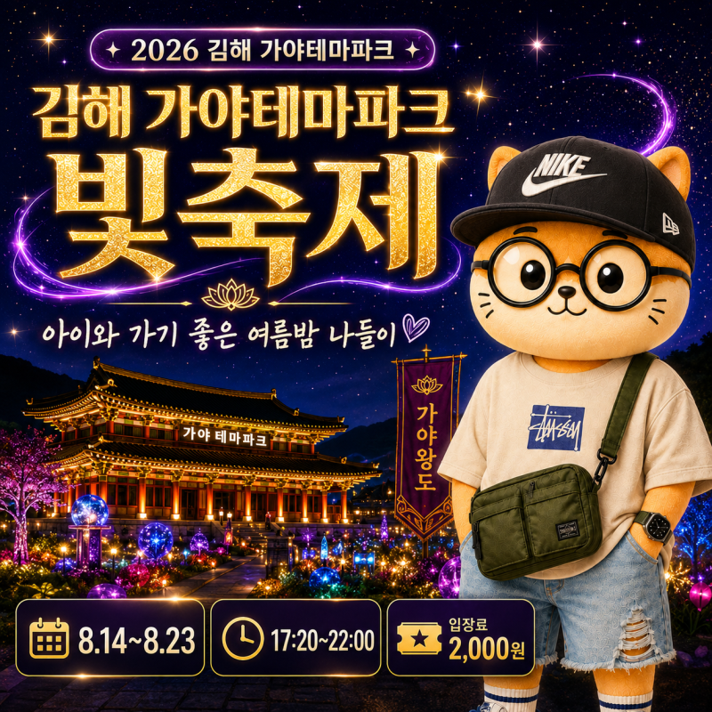 김해 가야테마파크 빛축제 아이와 가볼만한곳 입장료 2천원 이번 주말까지