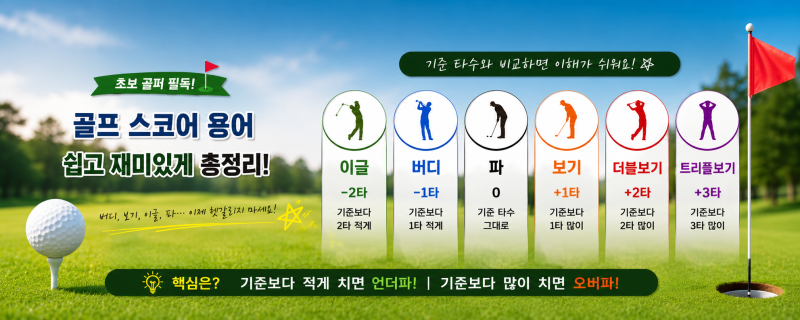 골프 스코어 용어 총정리｜버디·파·보기·더블보기, 이제 헷갈리지 마세요! ⛳