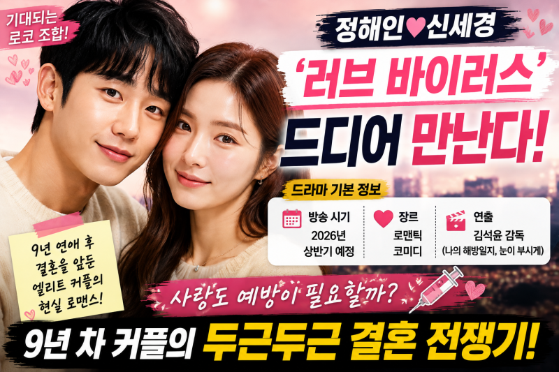 정해인♥신세경 ‘러브 바이러스’ 출연, 어떤 드라마? 줄거리부터 방송일까지