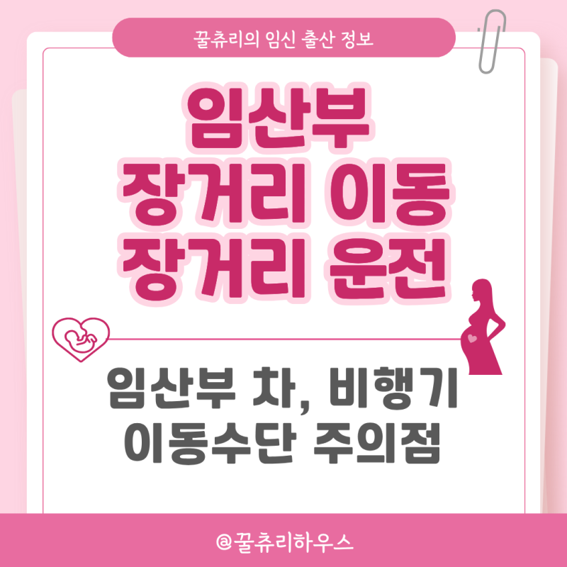 임산부 장거리 이동 장거리 운전 차 비행기 주의사항