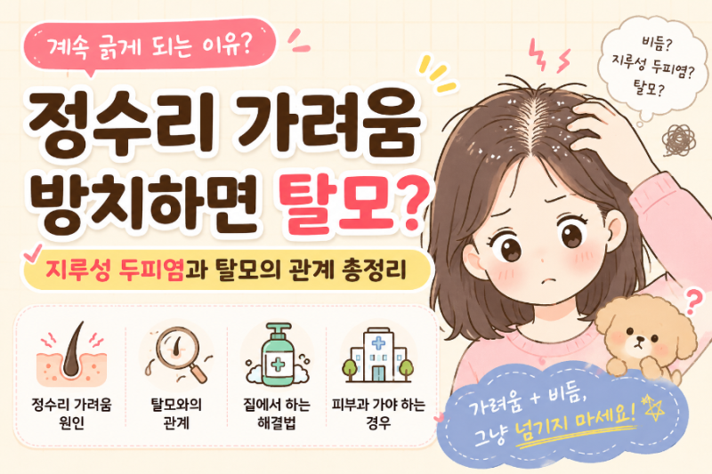 정수리 가려움, 그냥 넘겨도 될까? 지루성 두피염과 탈모의 관계